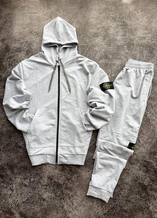 Спортивный костюм stone island на флисе3 фото