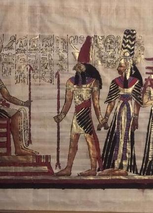 Картина в рамке из египта на папирусе 38см на 31см