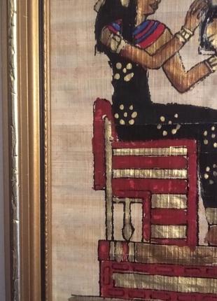 Картина в рамке из египта на папирусе 38см на 31см