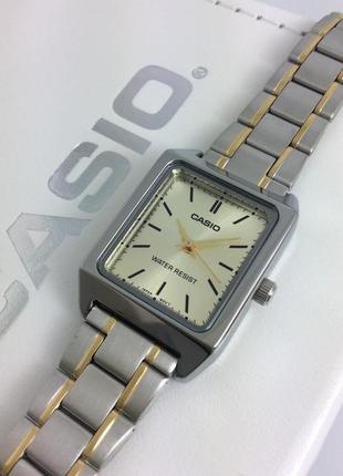 Женские кварцевые наручные часы casio ltp-v007sg-9e оригинал минеральное стекло белый циферблат гарантия