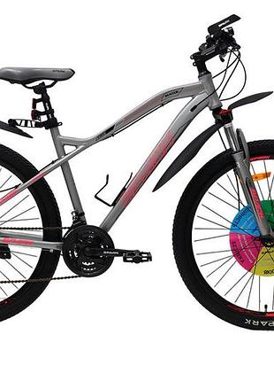 Велосипед al 27.5" spark hunter, рама 18" серый с розовым (198049)