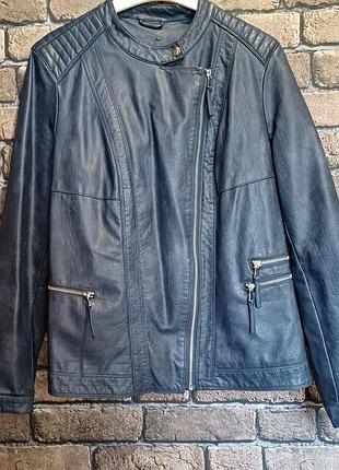 Фирменная кожаная куртка от tcm tchibo