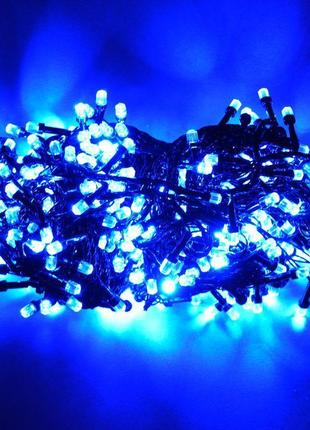 Гірлянда rd-7067 300led вулиця дрот-чорний колір ламп-синій (30)