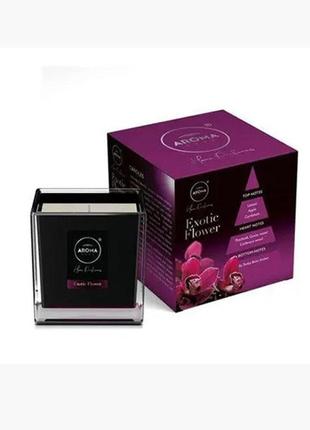 Ароматична свічка aroma home black series candles - exotic flower 155г dm-11