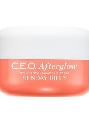 Осветляющий крем sunday riley c.e.o. afterglow brightening vitamin c gel cream, 8 г