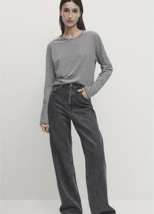 Джинси wide leg massimo dutti