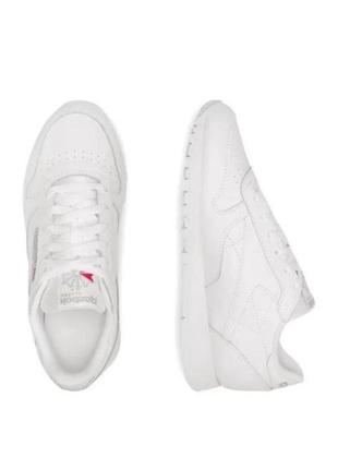 Шкіряні білі кросівки reebok classic 9y0953 36 37 розмір