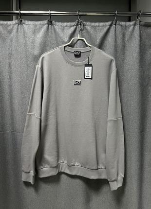 Большая кофта свитшот emporio armani ea7 jacket badge sweatshirt