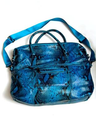 Knomo alice travel tote bags кожаная дорожная сумка принт питон /10898/