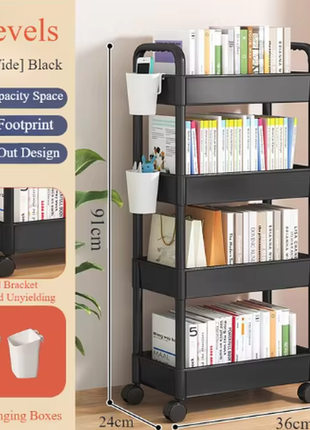 Візок-органайзер на коліщатках, мобільна стійка для зберігання речей