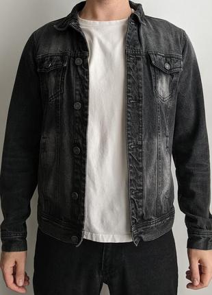 Джинсовый пиджак pull&abear