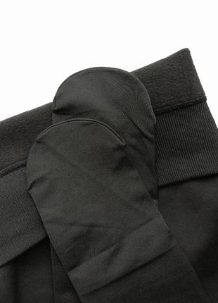 Теплые женские колготки на флисе простые черные плотные плотные плотные колготы с начесом...