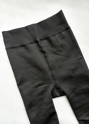 Теплые женские колготки на флисе простые черные плотные плотные плотные колготы с начесом...