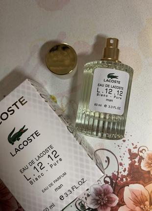 Парфум чоловічий 740cfa001602h lacoste eau de l.12.12 blanc-pure 60 мл3 фото