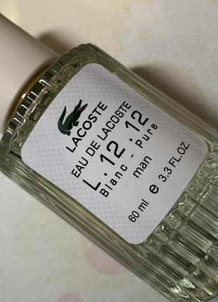 Парфум чоловічий 740cfa001602h lacoste eau de l.12.12 blanc-pure 60 мл4 фото