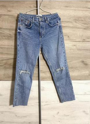 Актуальные скинни джинсы зара zara m 38 высокая посадка