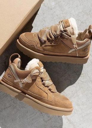 Угги ловил кроссовки рыжие ugg lowmel sneaker chestnut