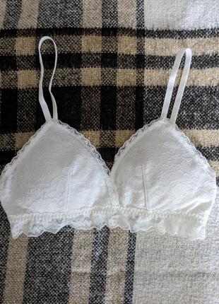 Белый сетевой топ, лиф h&m