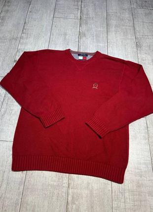 Мужской плотный винтажный свитер tommy hilfiger