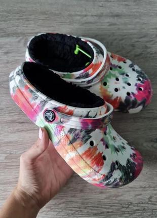 Crocs classic lined tie dye clog 206341-0c4 чоловічі