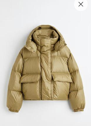 Пуффер с капюшоном стёганый дутый куртка пуховик дутая h&m оригинал