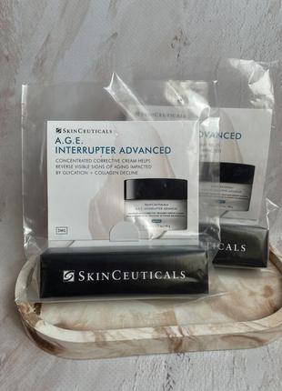Потужний коригуючий крем skinceuticals age interrupter advanced anti-wrinkle cream 3ml.