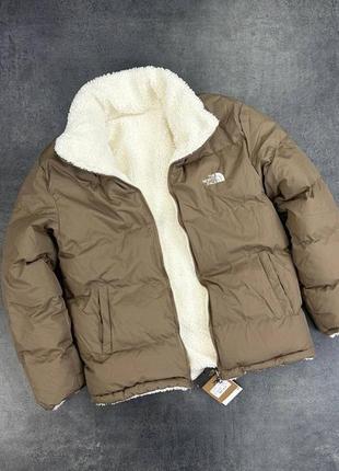 Двох стороння куртка пуховик XS / 42 зима