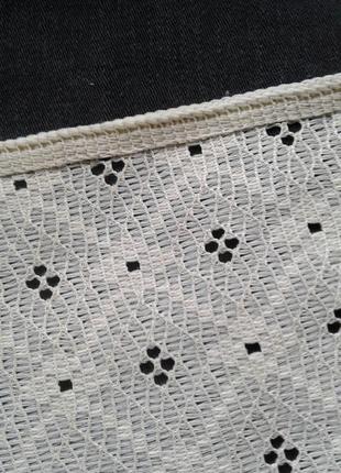 Вінтажні однотонні кремові тюлеві шторки фіранки на кухню на підлогу вікна пишноти