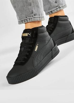 Высокие демисезонные кеди кроссовки puma р.38 стелька 24см