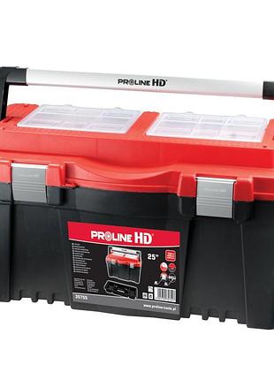 Ящик для инструментов 25", алюминиевая ручка и замки proline hd 35755