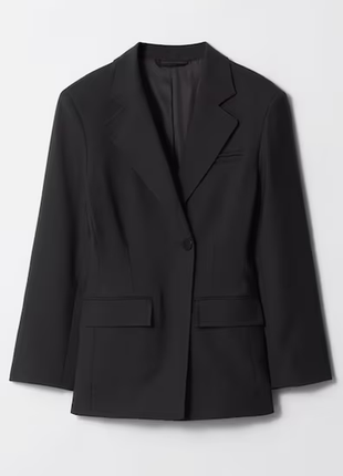 Приталенный пиджак из смеси шерсти & other stories 1257615001