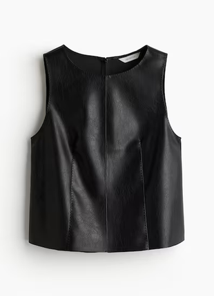 Топ без рукавов из искусственной кожи h&m 1253875003
