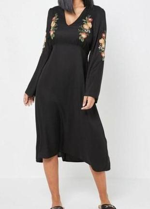 Новое платье-вышиванка миди h&amp;m studio вискоза