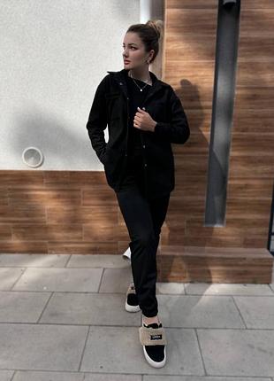 Замшевый костюм на флисе