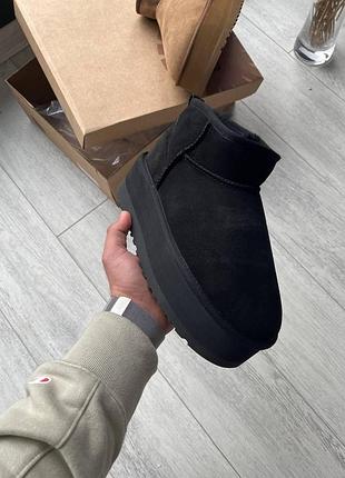 Женские угги Женские угги ugg mini bailey bow x lv black