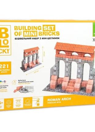 Будівельний набір з міні-цеглинок blocky римська арка strateg 31018 в коробці 35.5х27 см