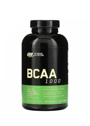 Аминокислота optimum nutrition bcaa 1000, 400 капсул