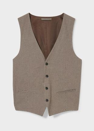 Брендовий чоловічий жилет із кишенями c&a slim fit етикетка