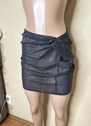 Юбка сетка с блестками