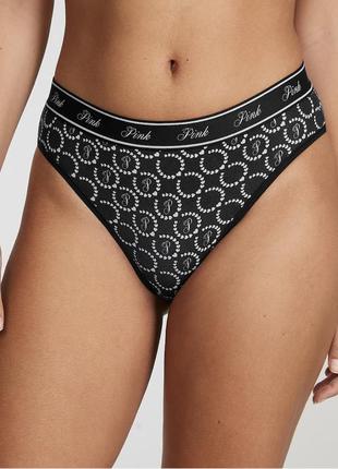 Трусики бразилианы с широкой резинкой victoria’s secret pink оригинал