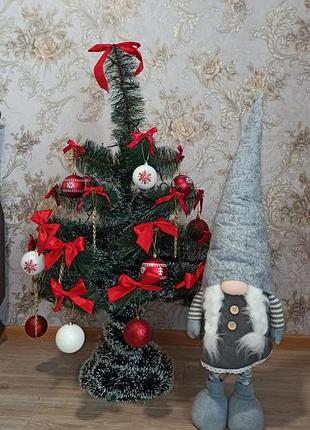 Гном скандинавский 115см (ельф новогодний, дед мороз)