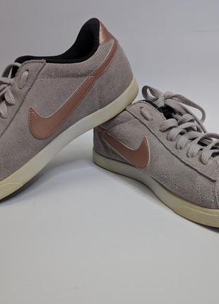 Кеди nike racquette  grey gold leather original