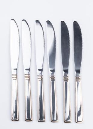 Набор столовых ножей 6 шт нержавеющая сталь гальваническое покрытие2 фото