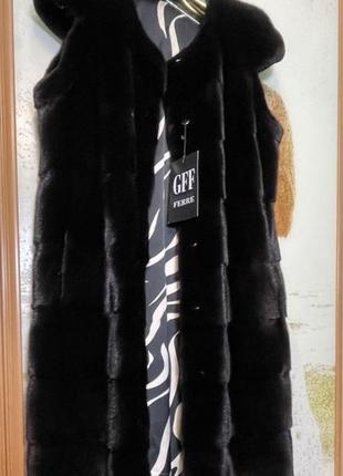Жилет шуба норка black glama gf ferre 110 см р44-.46-48