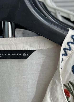 Платье вышиванка из натурального шелка и хлопка zara7 фото