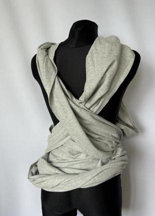 Sui серый слинг бандаж для детей длинный шарф для фиксации ребенка до 15 кг