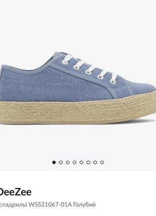 Deezee эспадрильи wss21067-01a голубые джинсовые кеды на соломенной подошве 36 размер2 фото