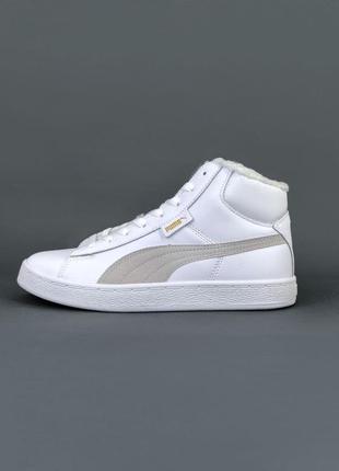 Зимние кроссовки puma corduroy nero mid white