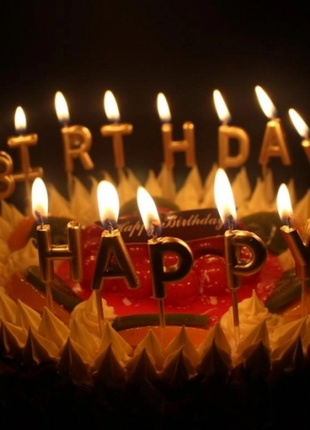 Свічки для торта happy birthday2 фото
