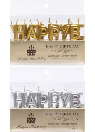 Свічки для торта happy birthday